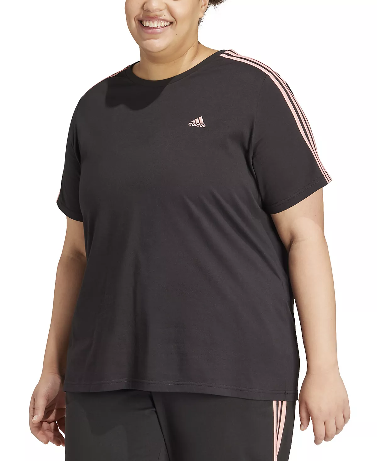 Тонкая футболка в 3 полоски Plus Size Essentials
