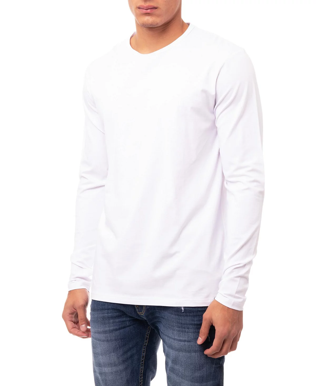 X-Ray Men's Soft Stretch Crew Neck Long Sleeve T-shirt