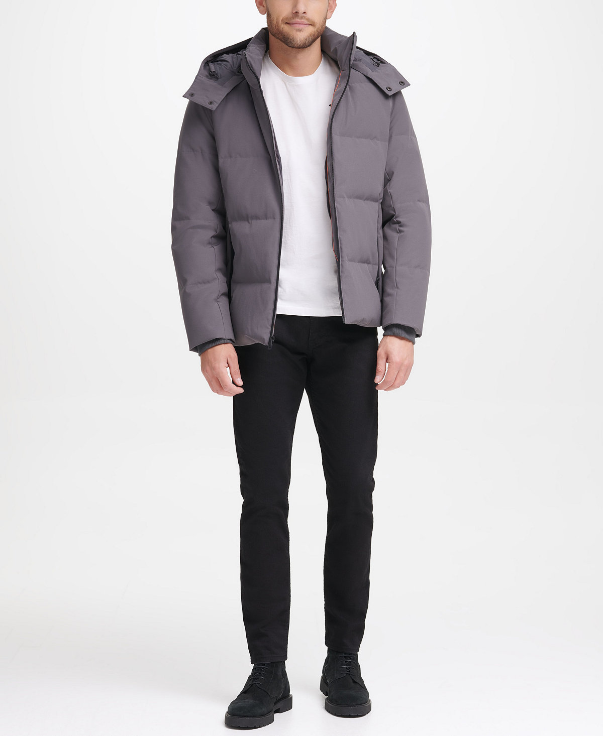 Mens Dry Hand Down with Detachable Hood Coat 45090₽