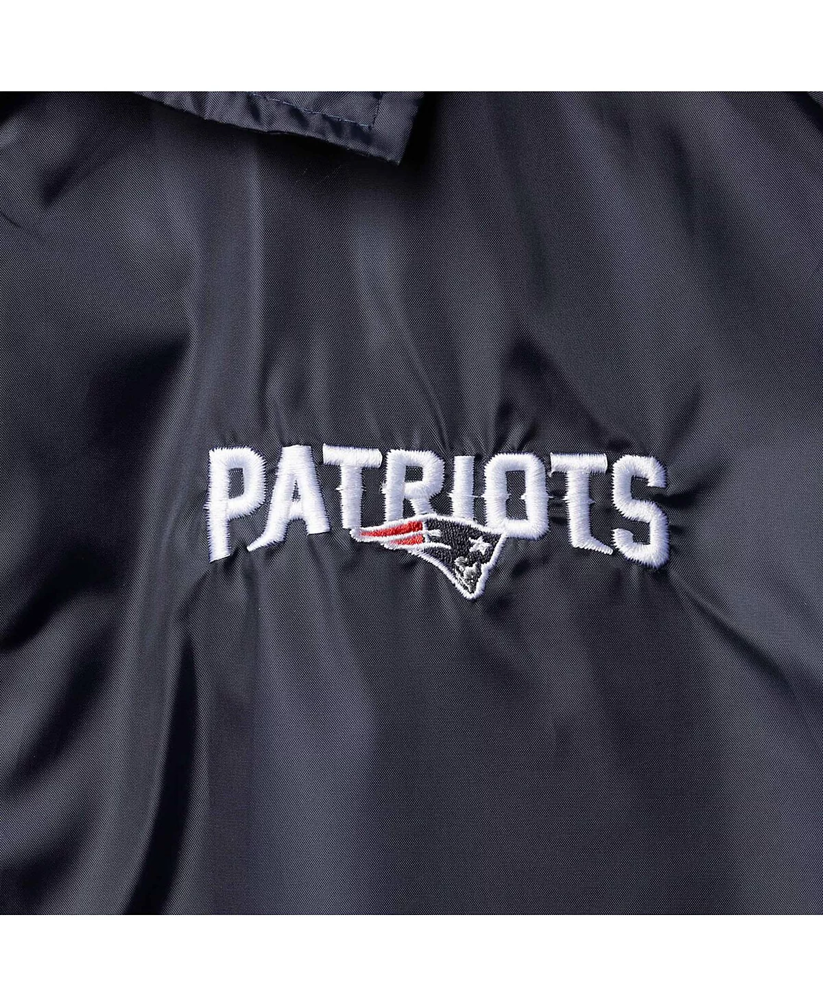 Mens Navy New England Patriots Coaches Classic Raglan Full-Snap Windbreaker Jacket 6990₽