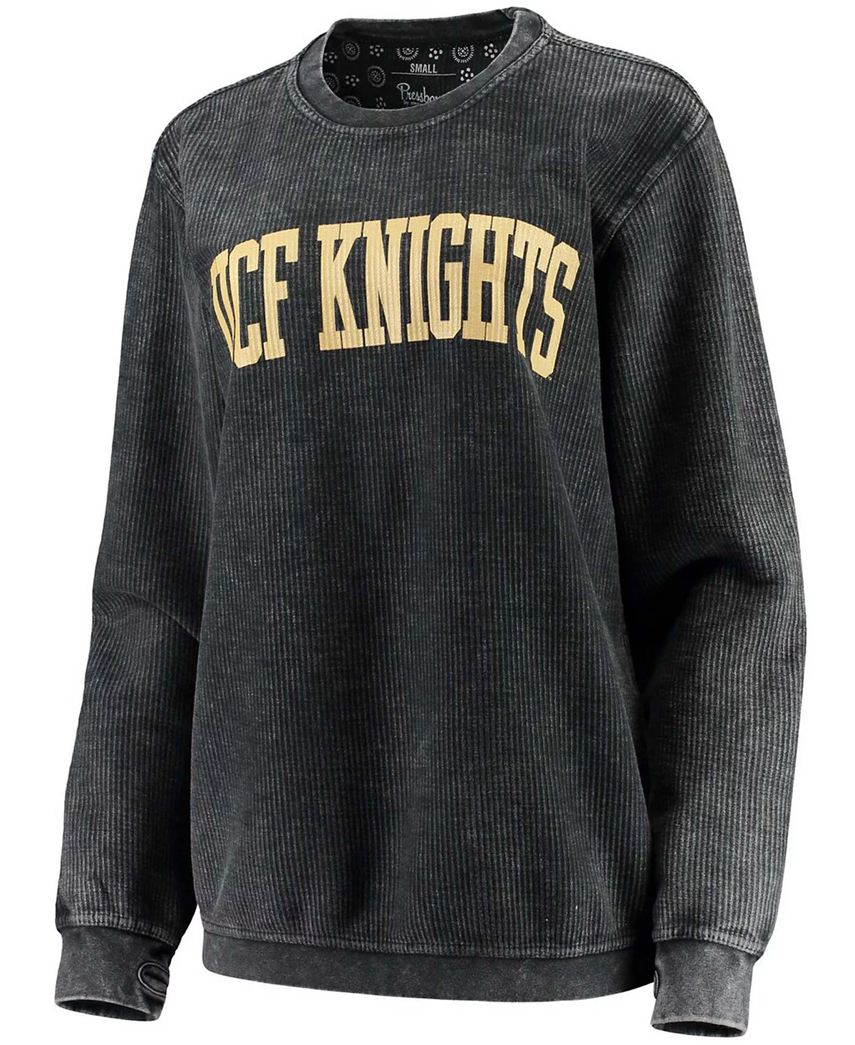 Womens Black UCF Knights Comfy Cord Vintage-Like Wash Basic Arch Pullover Sweatshirt 10690₽