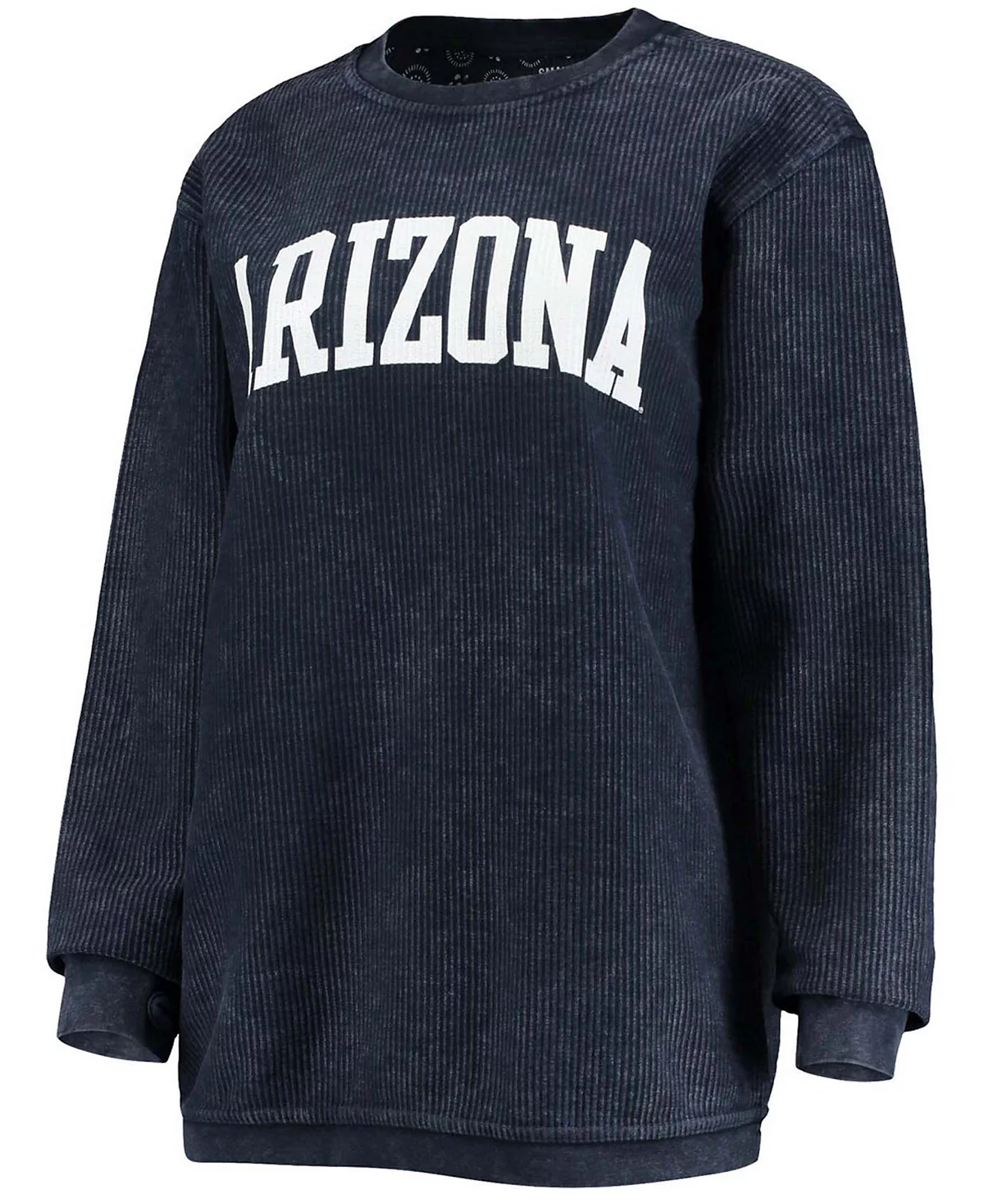 Womens Navy Arizona Wildcats Comfy Cord Vintage-Like Wash Basic Arch Pullover Sweatshirt 10690₽
