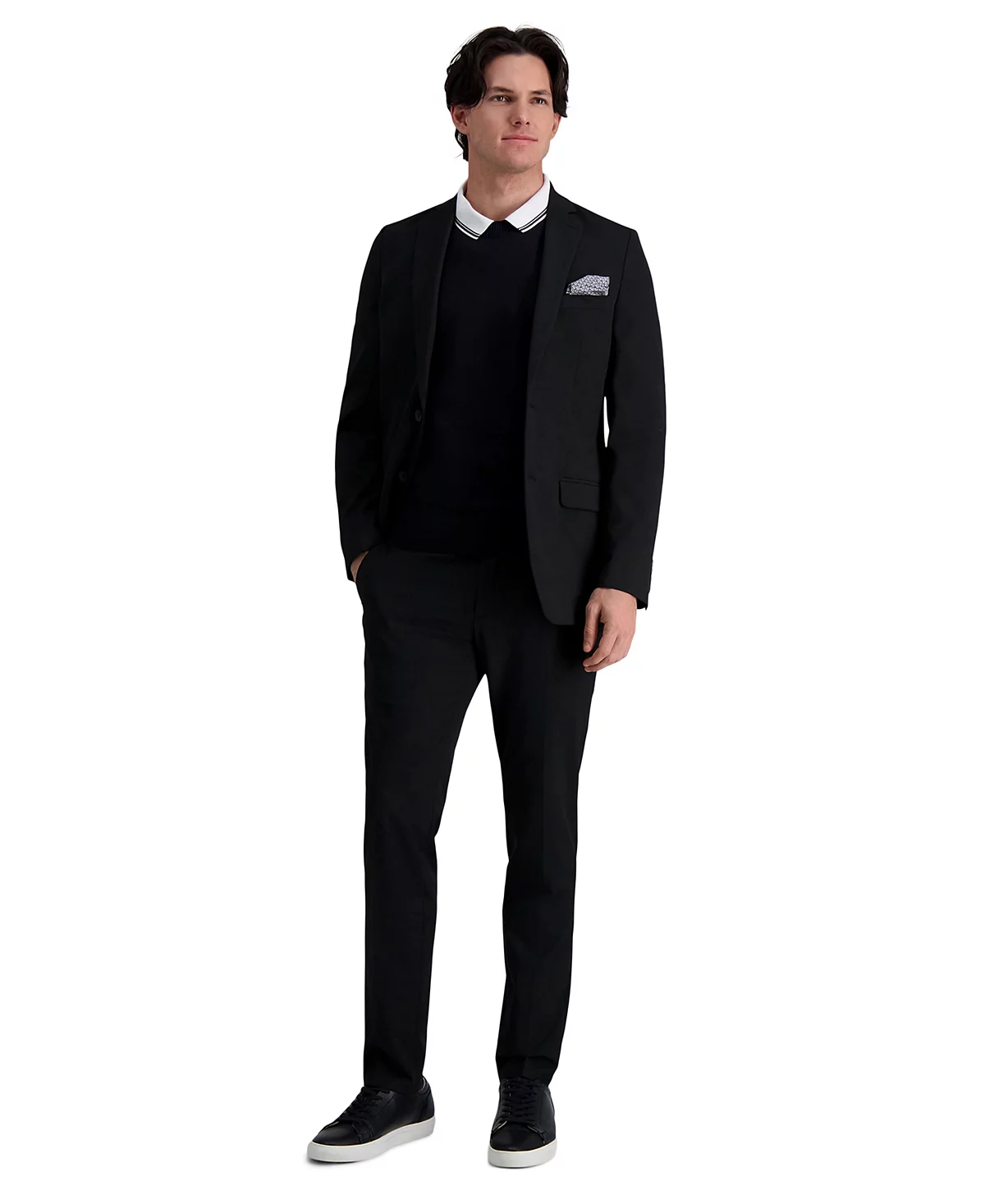 JM Haggar Mens 4-Way Stretch Plain Weave Ultra Slim Fit Suit Separate 5290₽