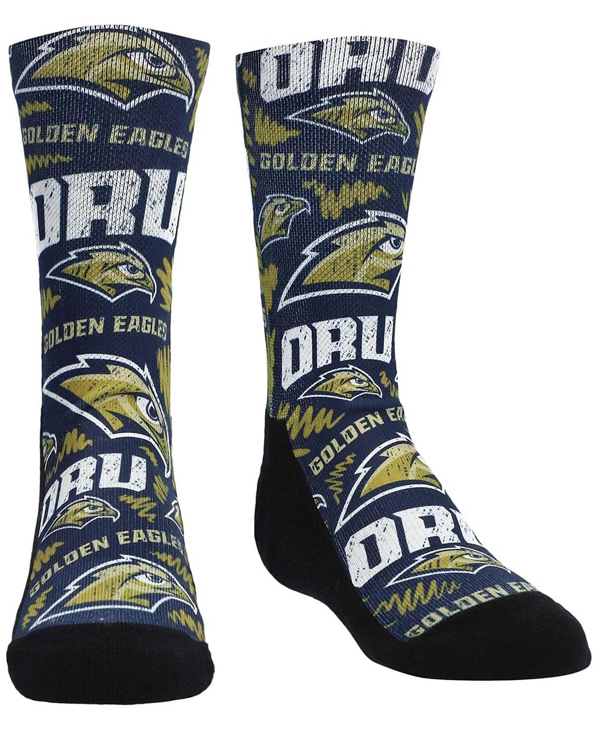 Youth Oral Roberts Golden Eagles Logo Sketch Crew Socks 2490₽