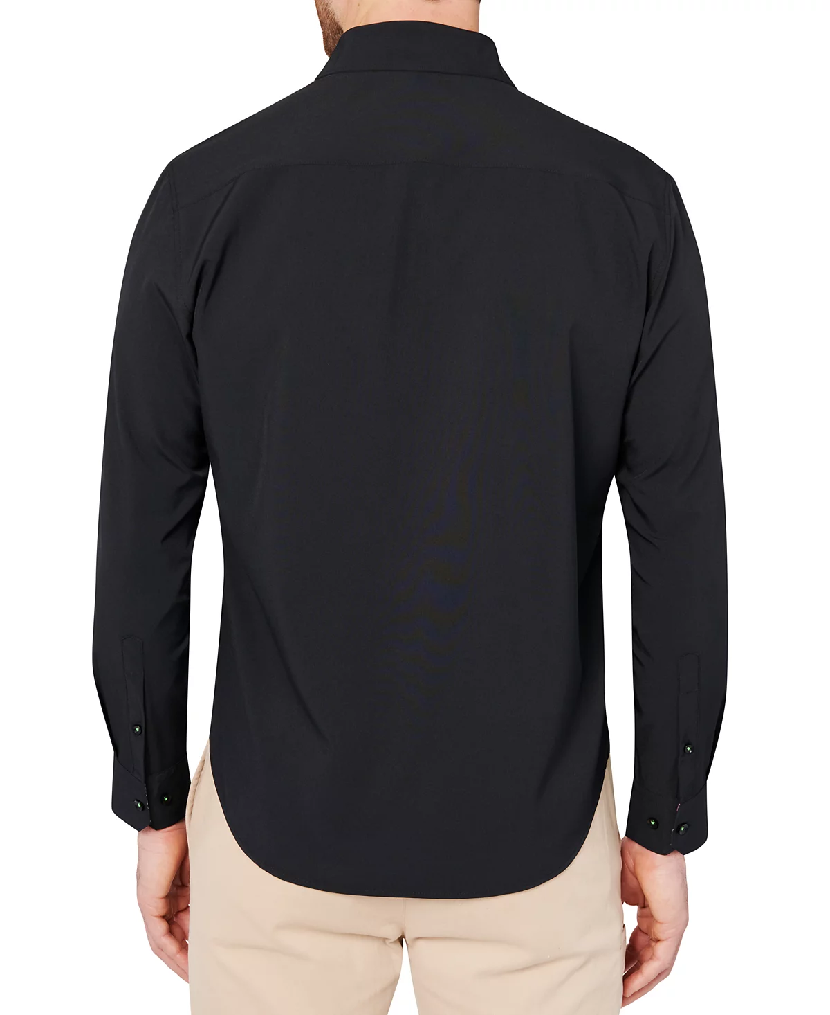 Society of Threads Men's Regular Fit Non-Iron Performance Stretch Solid Button-Down Shirt