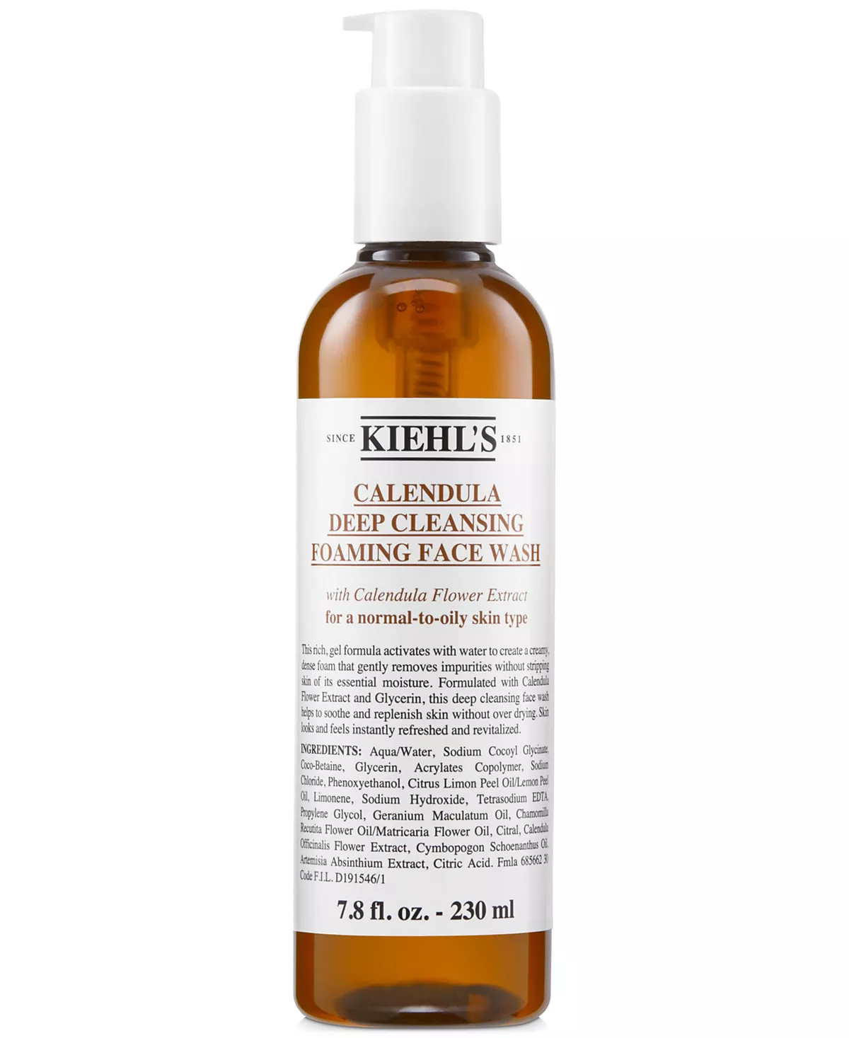 Коллекция глубоко очищающих пенящихся средств для умывания с календулой