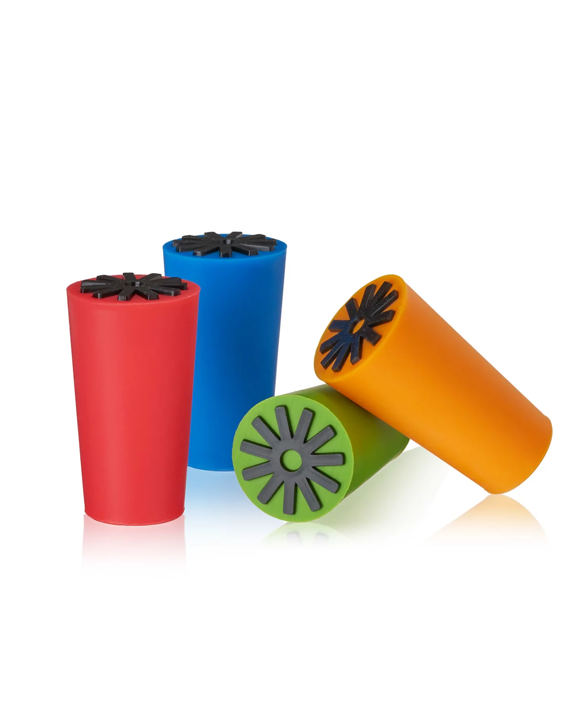 Starburst Silicone Bottle Stoppers, Set of 4