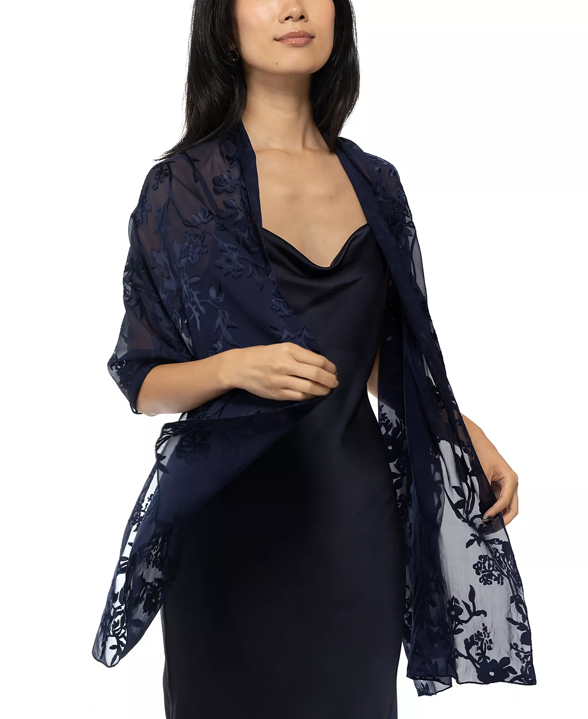 Вечерняя накидка с цветочным рисунком, созданная для Macy's