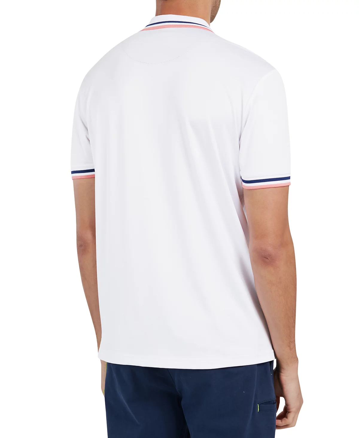 Society of Threads Men's Slim Fit Solid Tipped Performance Polo