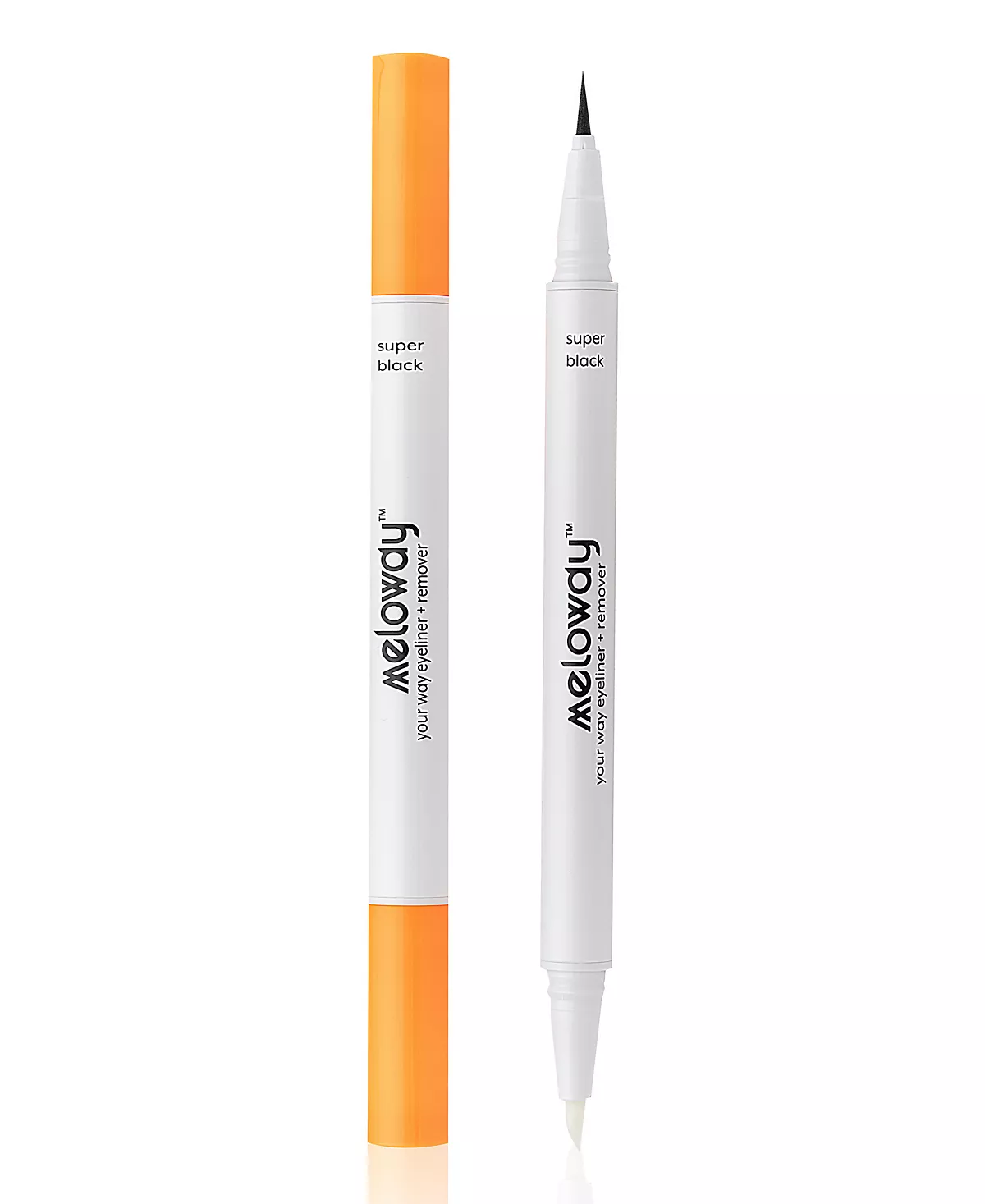 Супер Черная подводка для глаз и средство для снятия макияжа 2-В-1 Жидкая подводка для глаз с ручкой для снятия макияжа