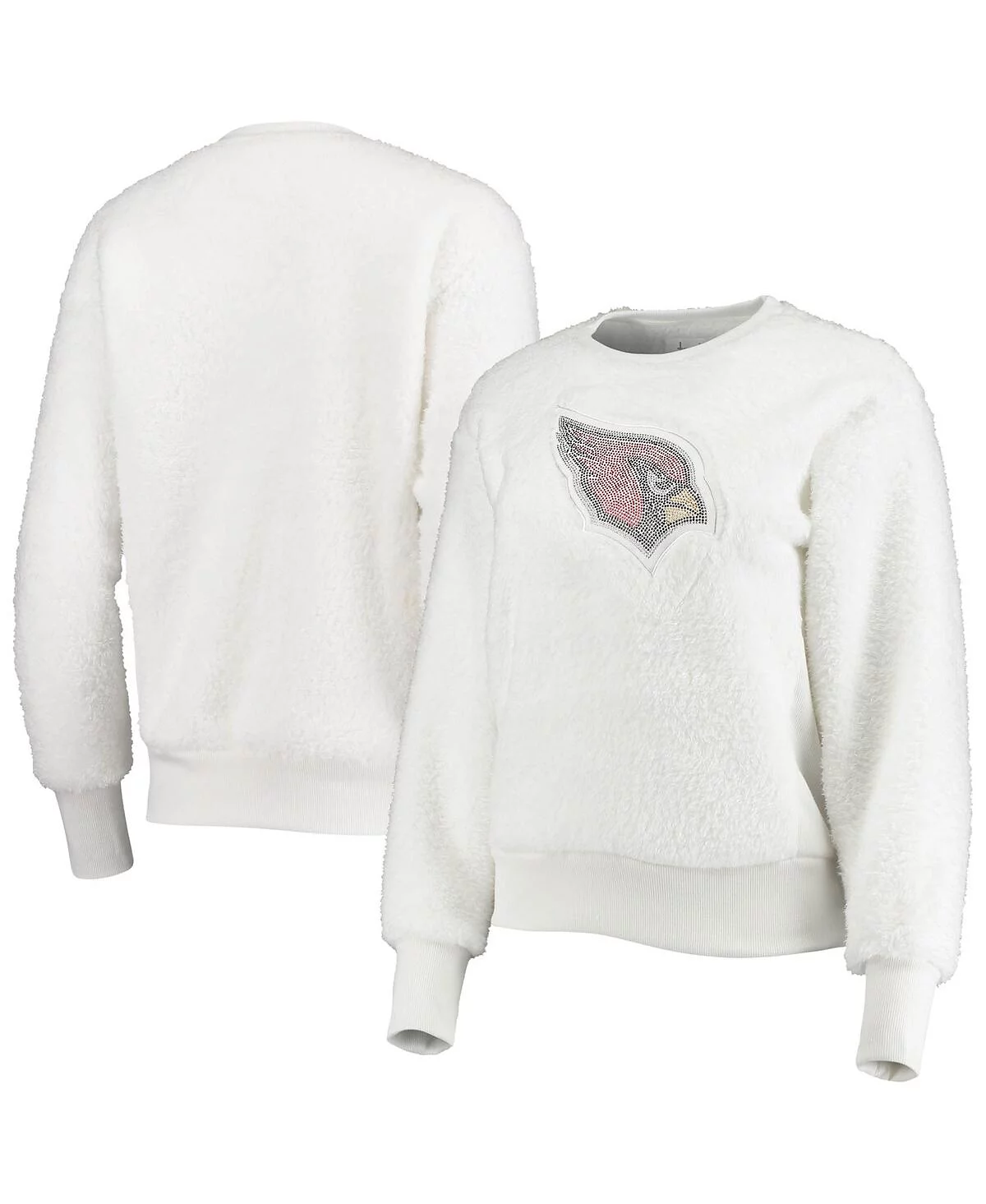 Womens Touch White Arizona Cardinals Milestone Tracker Pullover Sweatshirt 9890₽