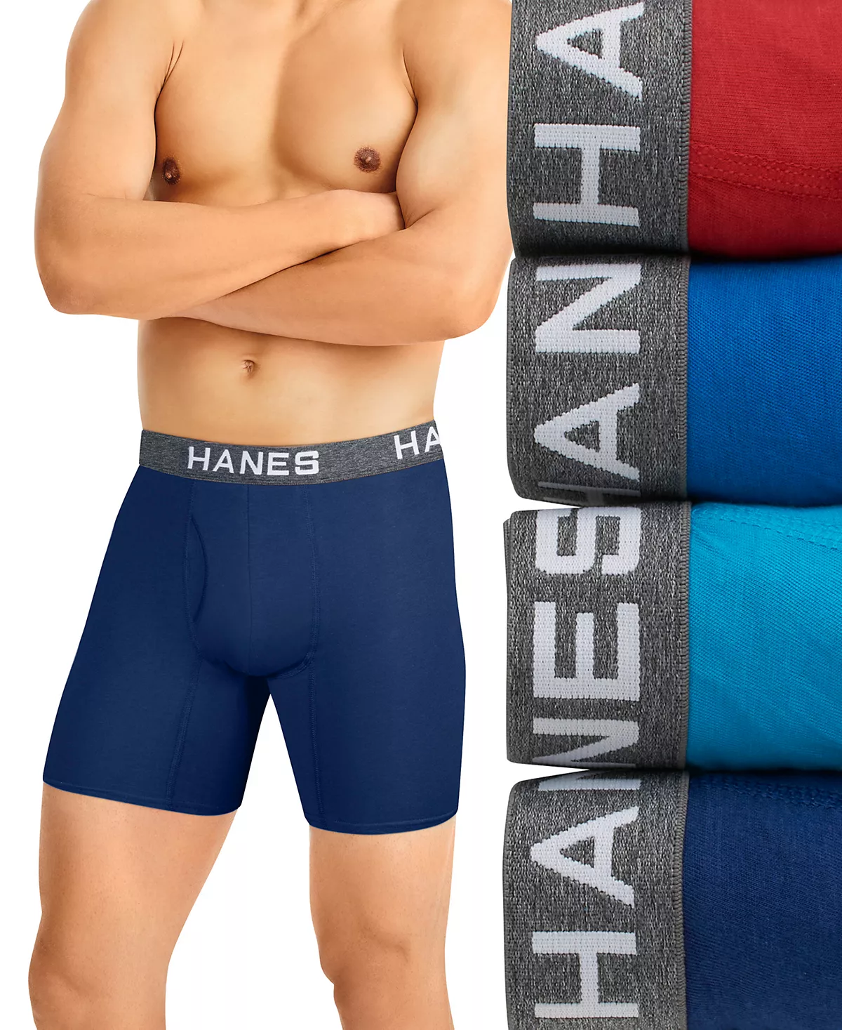  Мужские трусы-боксеры Ultimate® ComfortFlex Fit® 4-Pk. Отводящие влагу сетчатые трусы-боксеры