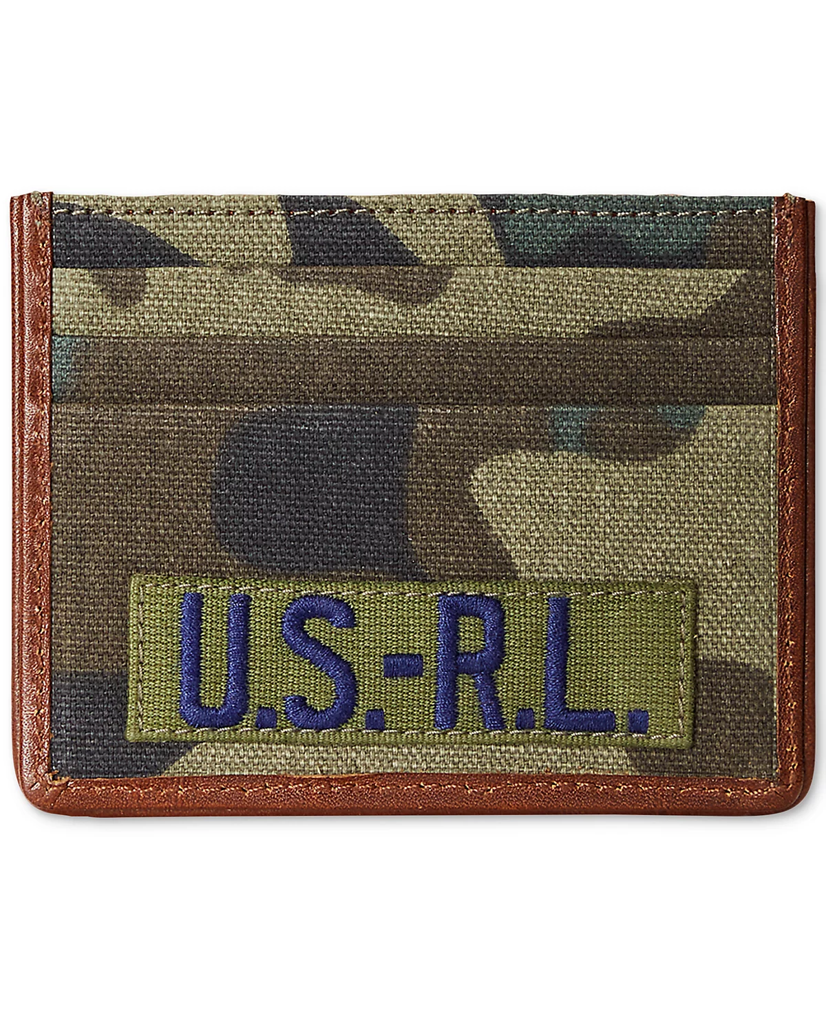Мужская визитница Polo Ralph Lauren с камуфляжной нашивкой в виде тигра из парусины