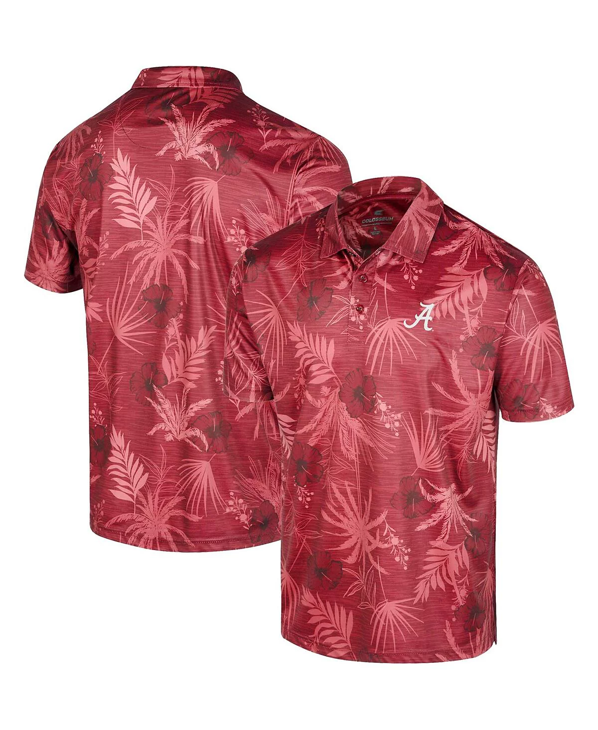 Мужская футболка поло Colosseum Crimson Alabama Crimson Tide Palms Team