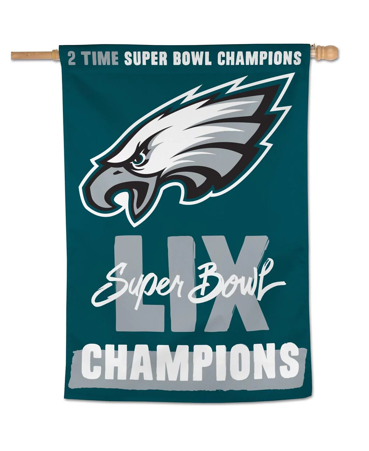 Wincraft Wincraft Philadelphia Eagles Двукратные чемпионы Суперкубка Односторонний вертикальный баннер размером 28 x 40 дюймов 6090₽