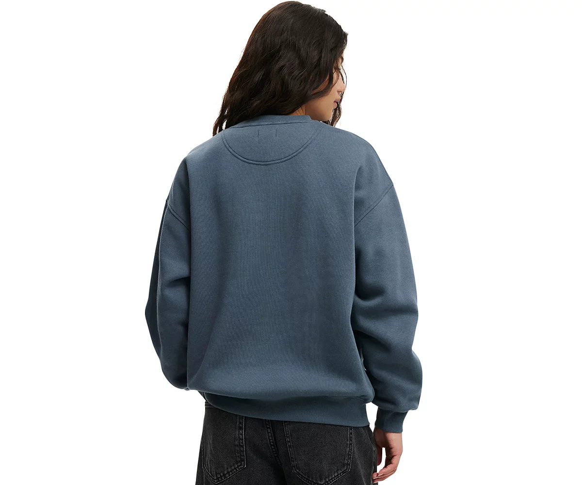 Женская классическая флисовая толстовка Graphic Crew из ХЛОПКА С графическим принтом 8590₽