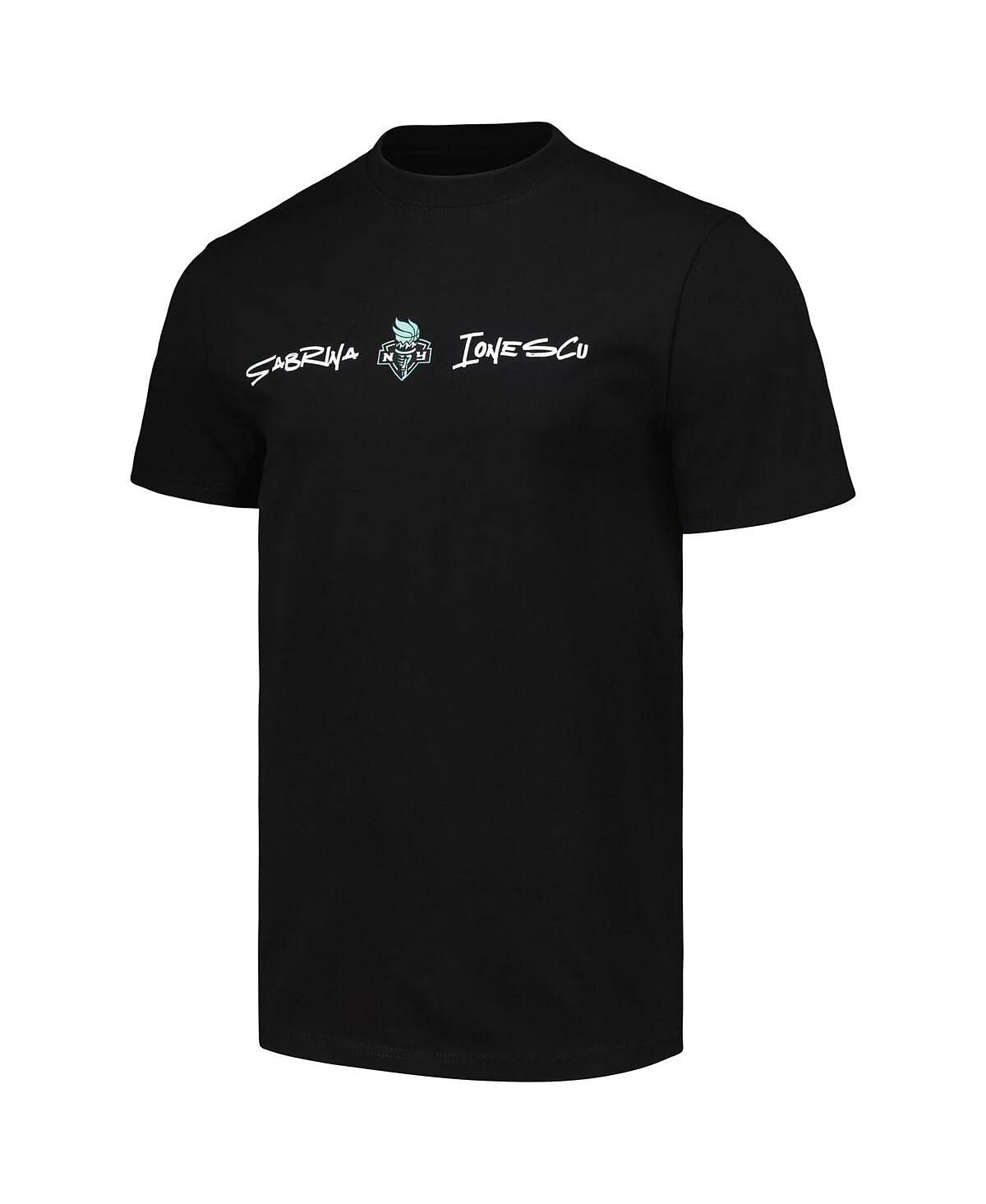 Round21 Round21 Мужская и женская футболка Sabrina Ionescu Black New York Liberty с подписью игрока, именем и номером