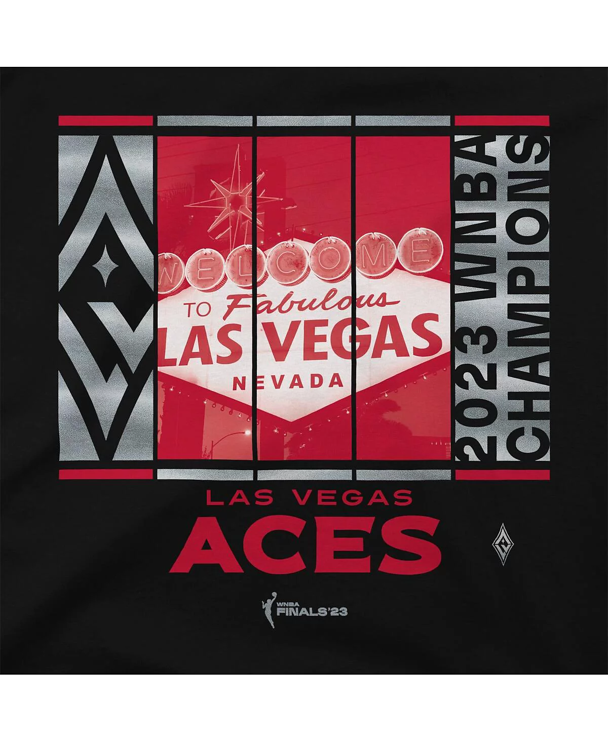 Stadium Essentials Мужская и женская одежда Stadium Essentials Черная толстовка с капюшоном Las Vegas Aces 2023 WNBA Finals Champions Skyline
