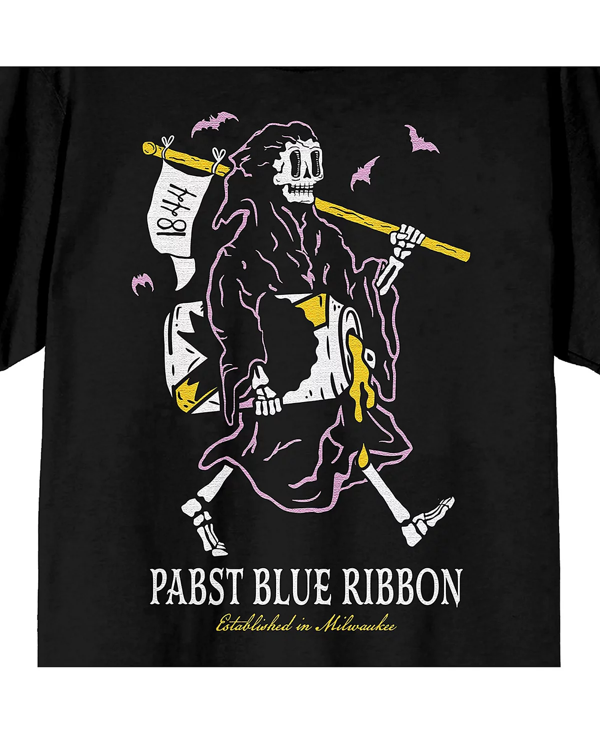 Пабст Синяя лента Big - Tall Grim Reaper Черная с коротким рукавом 3390₽