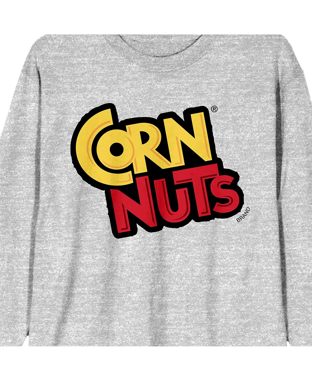 Мужская футболка из натуральной кожи с круглым вырезом и длинным рукавом с логотипом Corn Nuts -XL