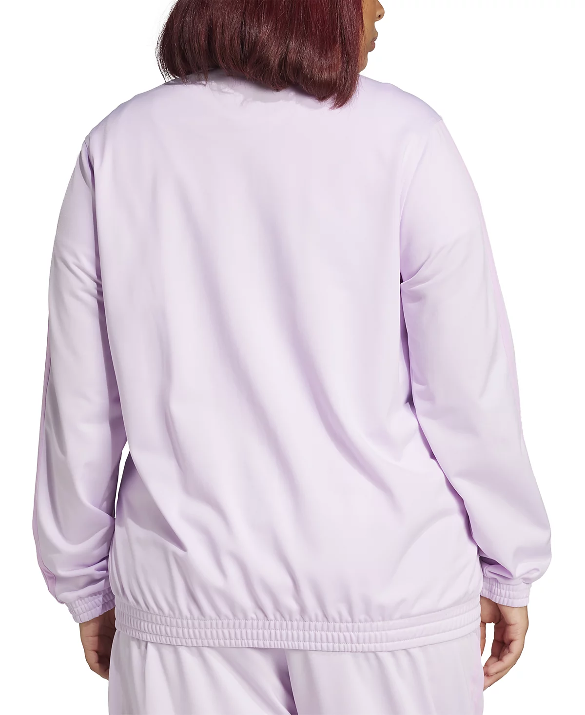 спортивная куртка adidas Plus Size из трикотажа в три полосы на молнии