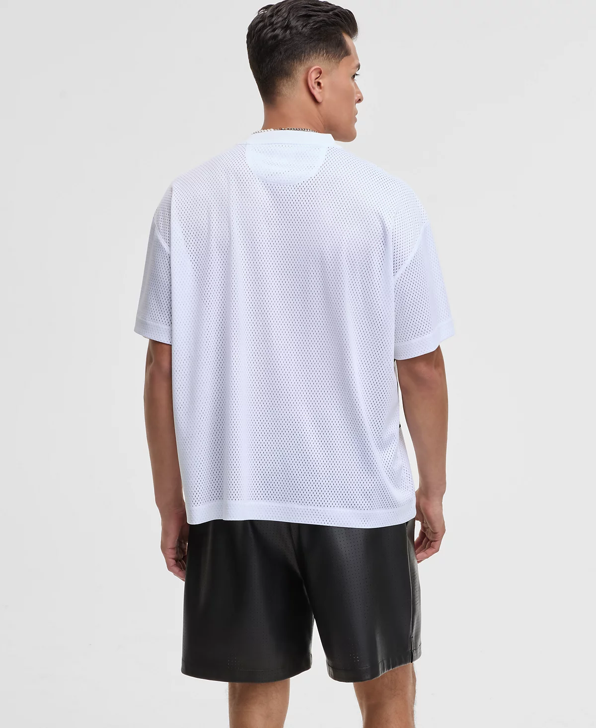 Модная мужская футболка из сетчатого материала Оверсайз с графическим рисунком, эксклюзивно представленная в Macy's