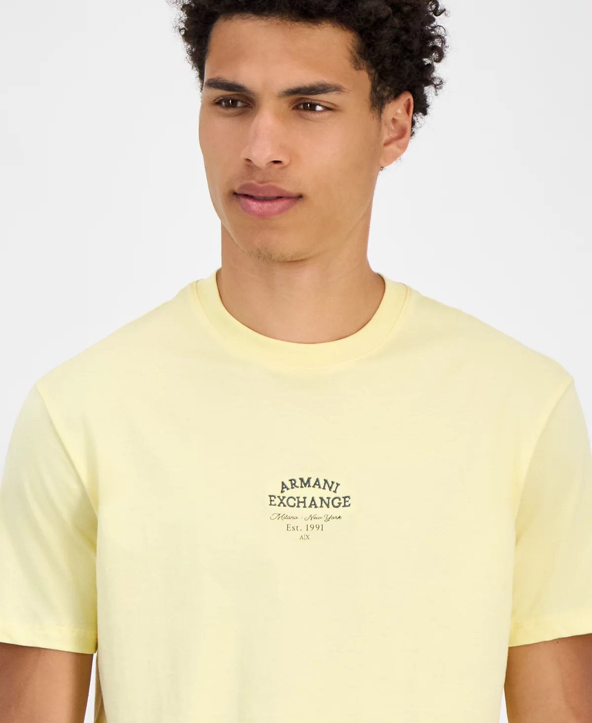 Мужская футболка с круглым вырезом и логотипом A|X Armani Exchange с коротким рукавом