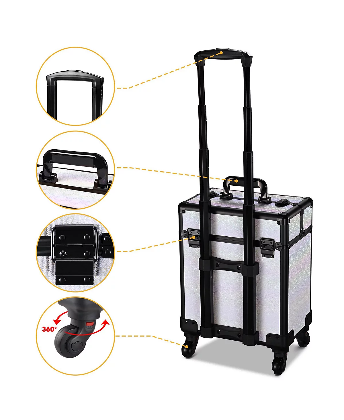 Набор косметических органайзеров Grace ForgetMeNo от Byootique, состоящий из 3 предметов, состоит из футляров для макияжа