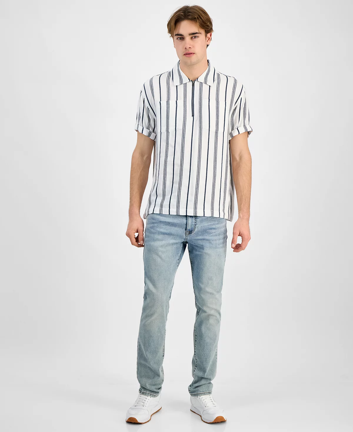 Мужская рубашка в полоску Felix от Sun Stone эксклюзивно в Macys 9490₽