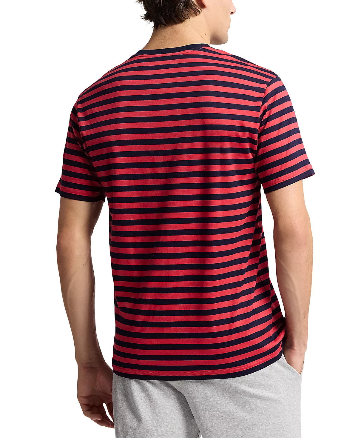 Мужская футболка Polo Ralph Lauren для сна в полоску с коротким рукавом