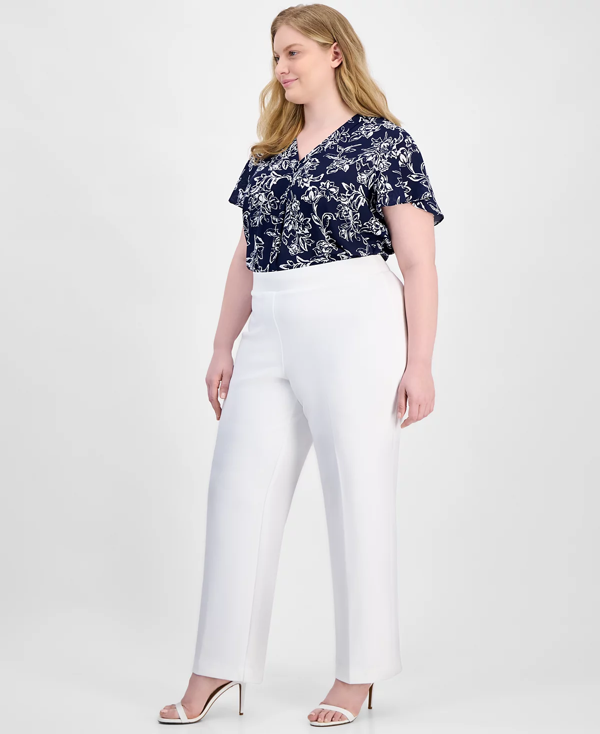 Облегающие брюки AK Anne Klein Plus размера Grace