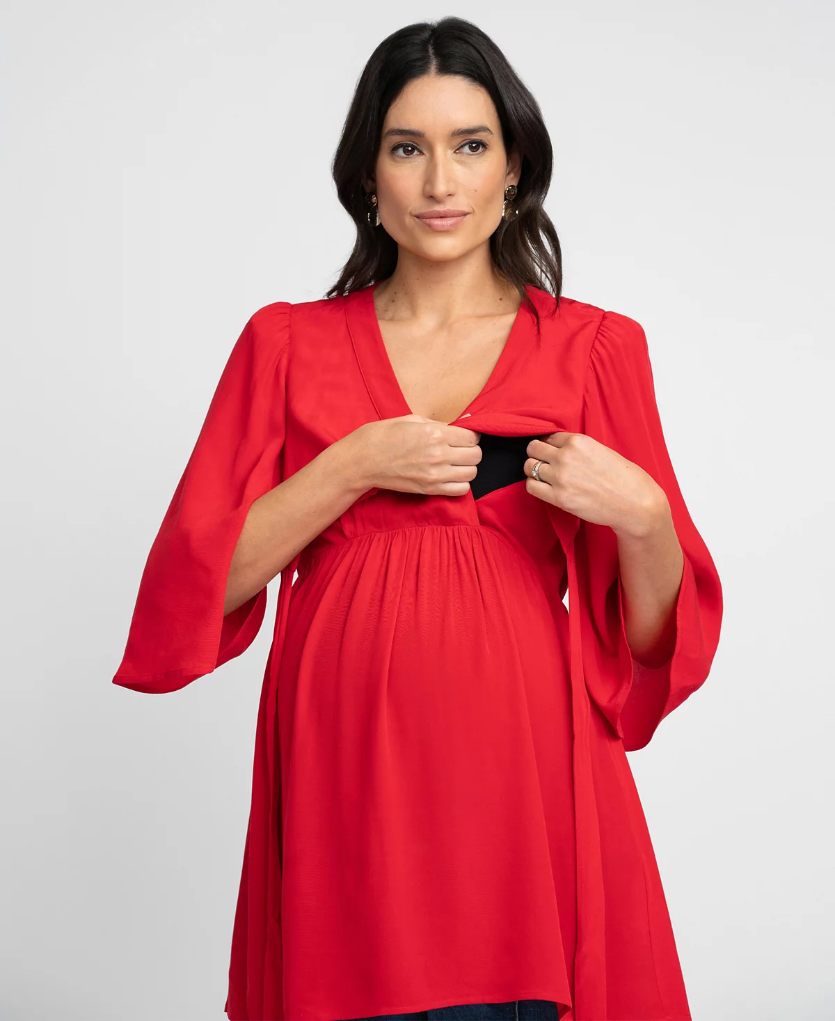 Женский топ с запахом и развевающимися рукавами для беременных Seraphine