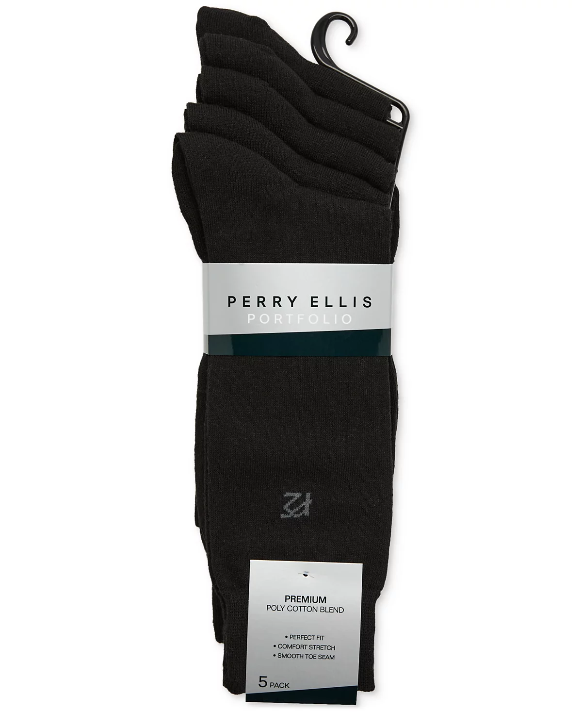 Мужские носки Perry Ellis Portfolio из плоского трикотажа, 5 упаковок