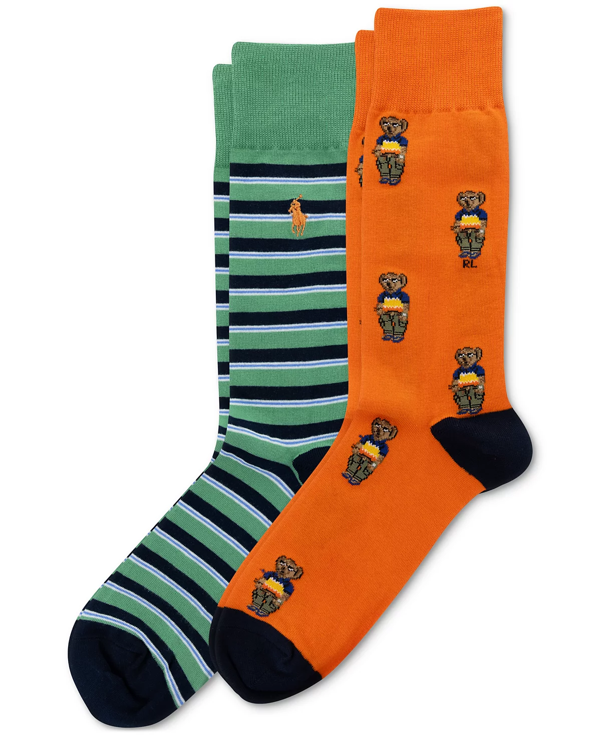 Мужские носки Polo Ralph Lauren, 2 шт. Носки-Слэк с мини-мишкой от Surf Club