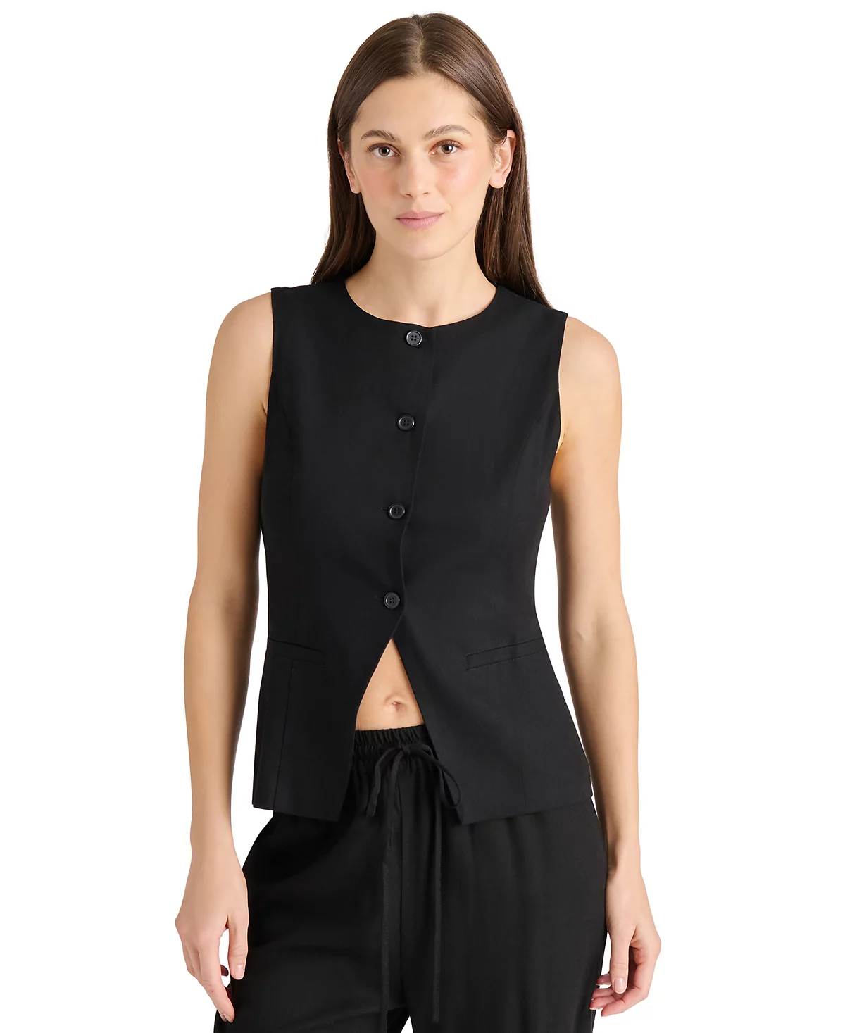 Женский жилет Wesley Crewneck на пуговицах спереди от Steve Madden