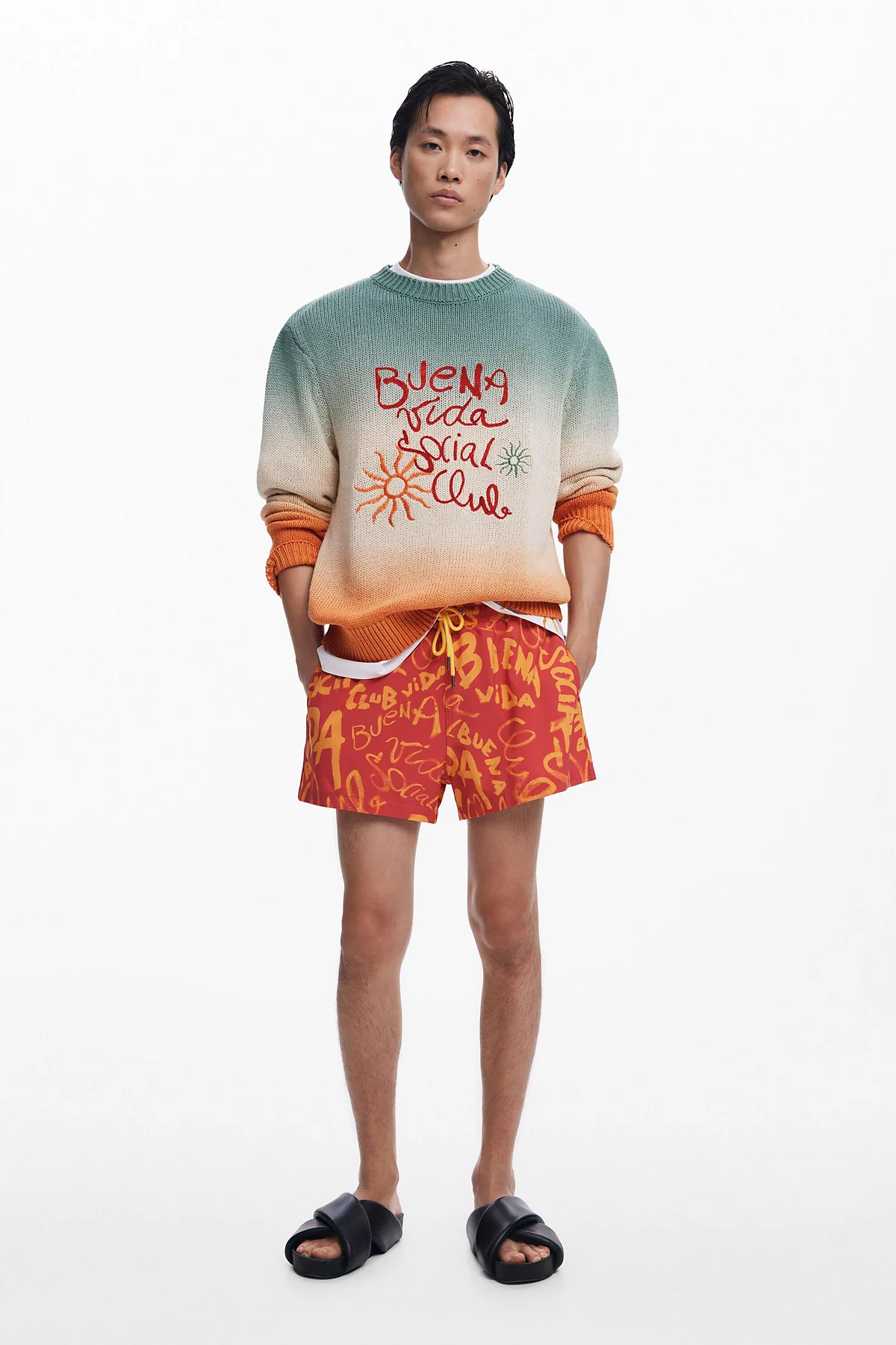 Дизайнерский мужской купальник с надписью 18990₽