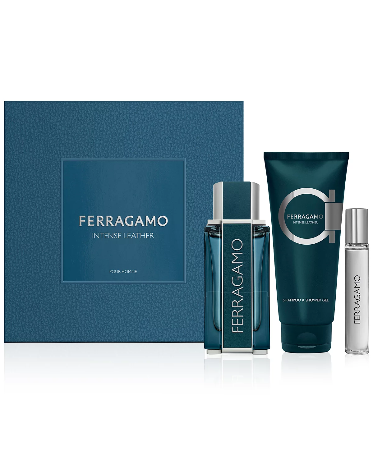 Мужские духи Salvatore Ferragamo 3 шт Подарочный набор парфюмированной воды Ferragamo Intense Leather 22490₽