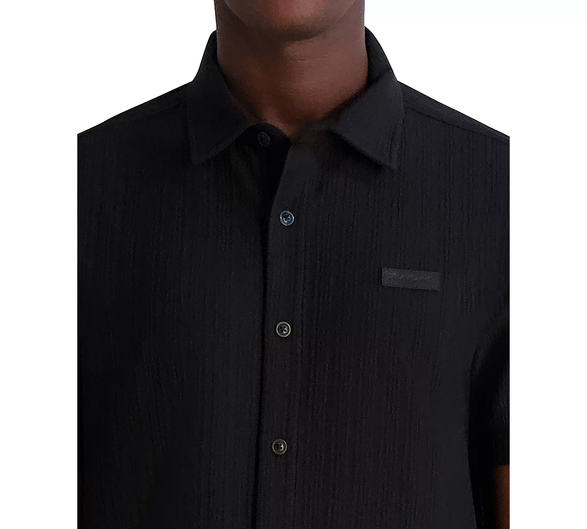 Мужская рубашка обычного покроя с однотонной текстурой на пуговицах от KARL LAGERFELD PARIS 16890₽