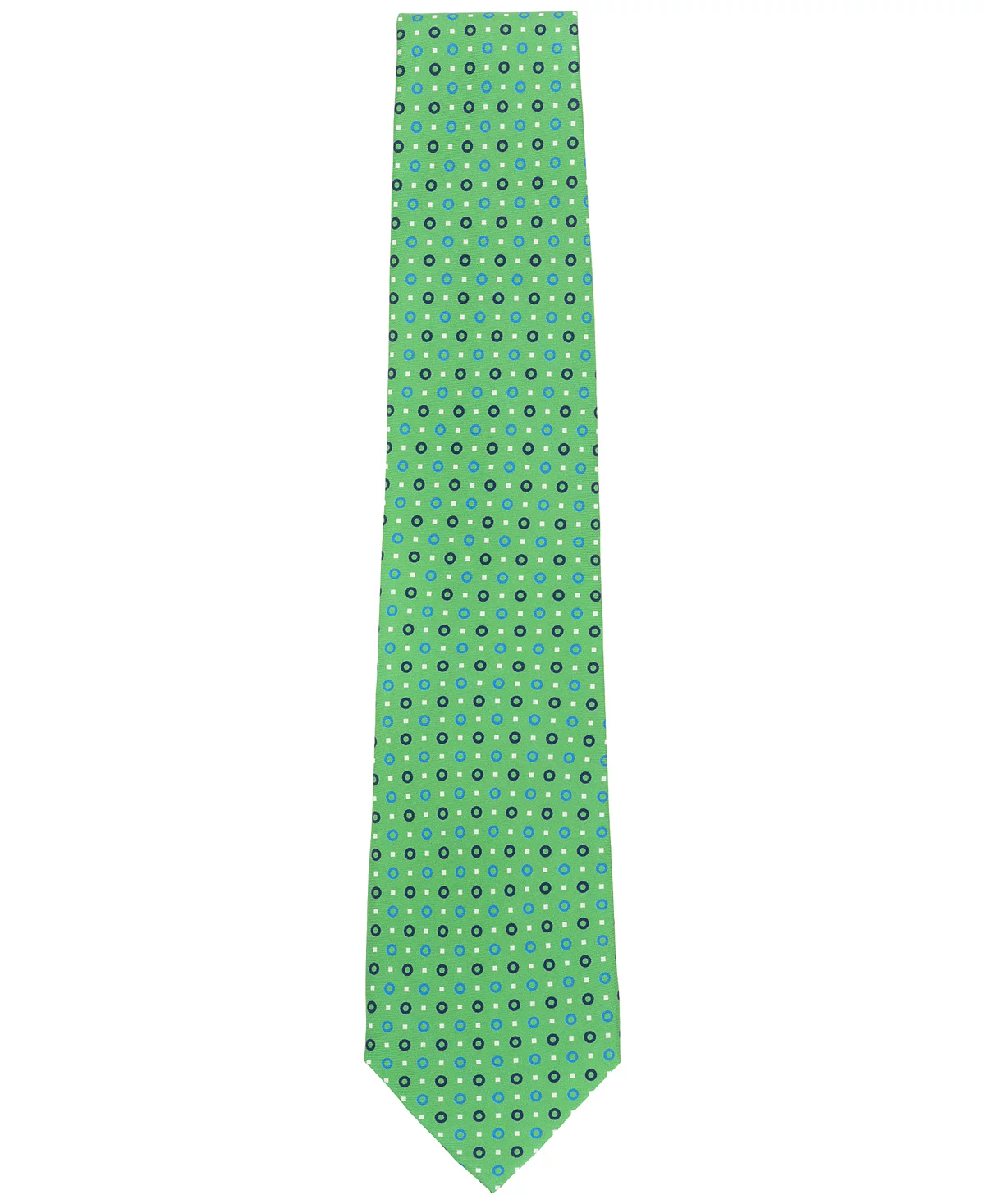 Мужской классический шелковый галстук с принтом в виде круга и квадрата 13190₽