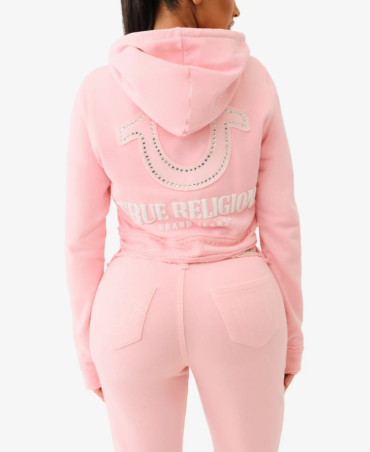 Толстовка с капюшоном True Religion Womens Raw Edge Big T Shrunken Hoodie 30290₽