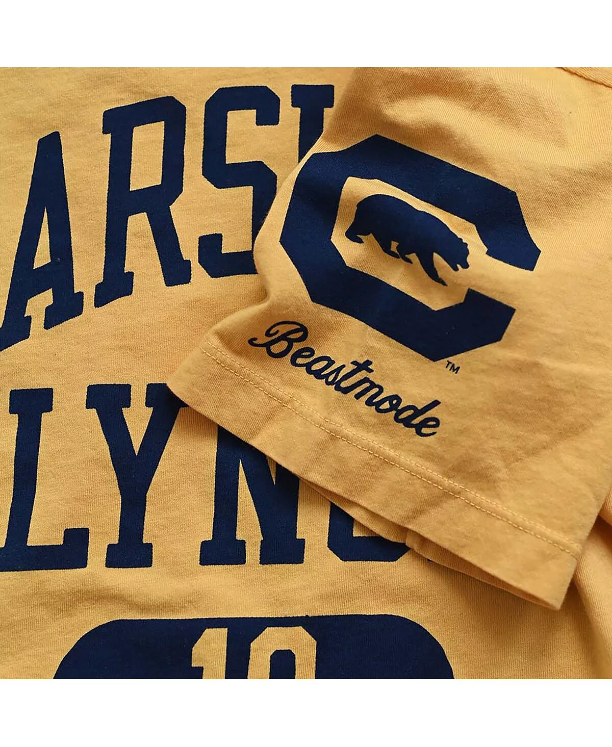 Мужская футболка с именным номером Marshawn Lynch Gold Cal Bears от Roots of Fight от Marshawn Lynch