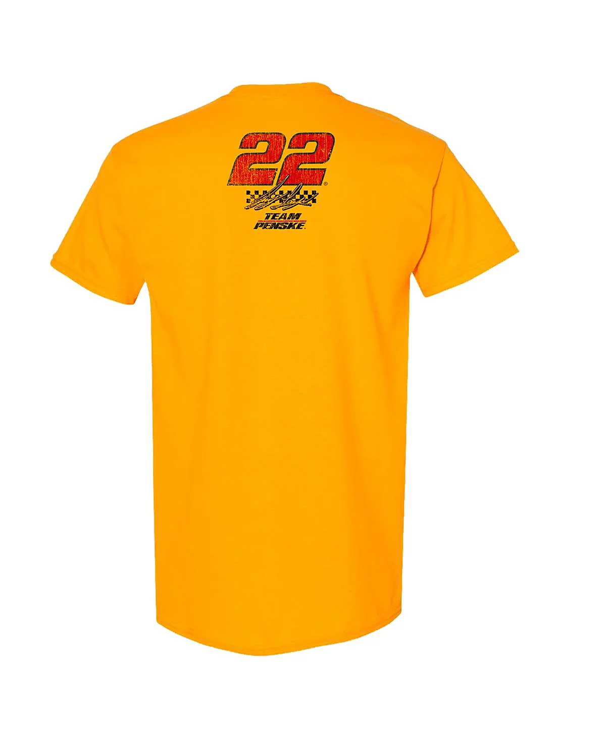 Мужская футболка Team Penske с золотым принтом Joey Logano Lifestyle от Team Penske