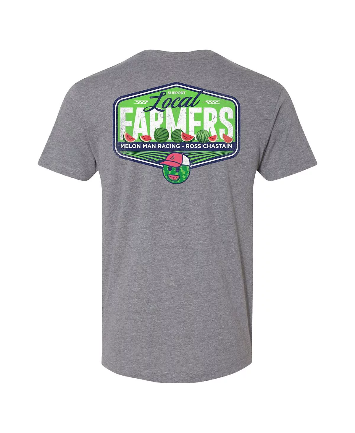 Мужская футболка Heather Gray Ross Chastain Melon Man из коллекции Trackhouse Racing Team Collection
