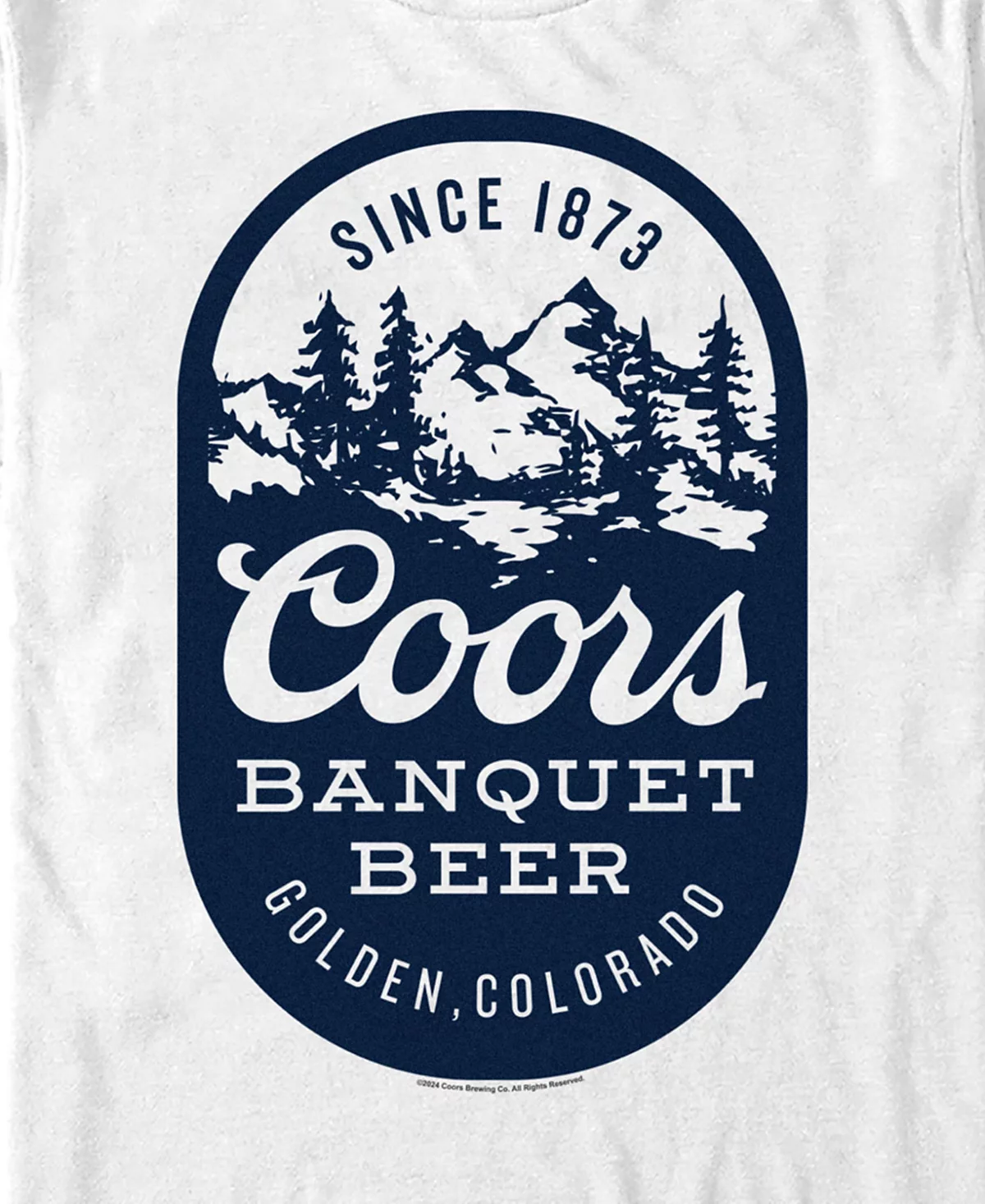 Мужская футболка Coors Brewing Company золотистого цвета с коротким рукавом от Coors Brewing Company