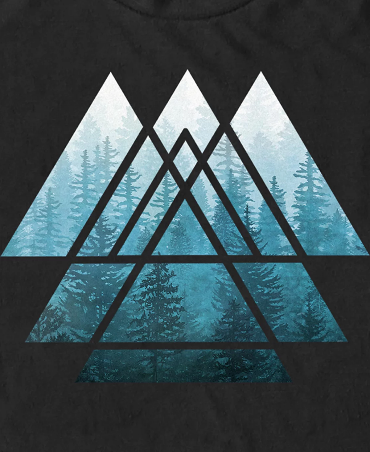 Мужская футболка с коротким рукавом Design By Humans Sacred Geometry Triangles Misty Forest от Humans 4790₽