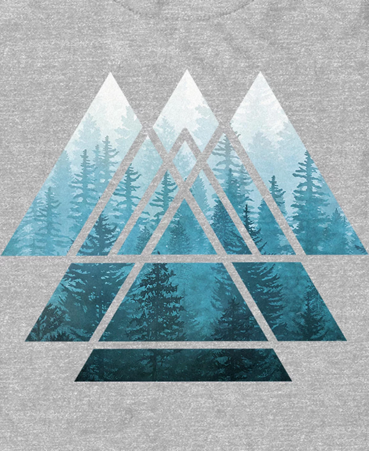 Мужская футболка с коротким рукавом Design By Humans Sacred Geometry Triangles Misty Forest от Humans