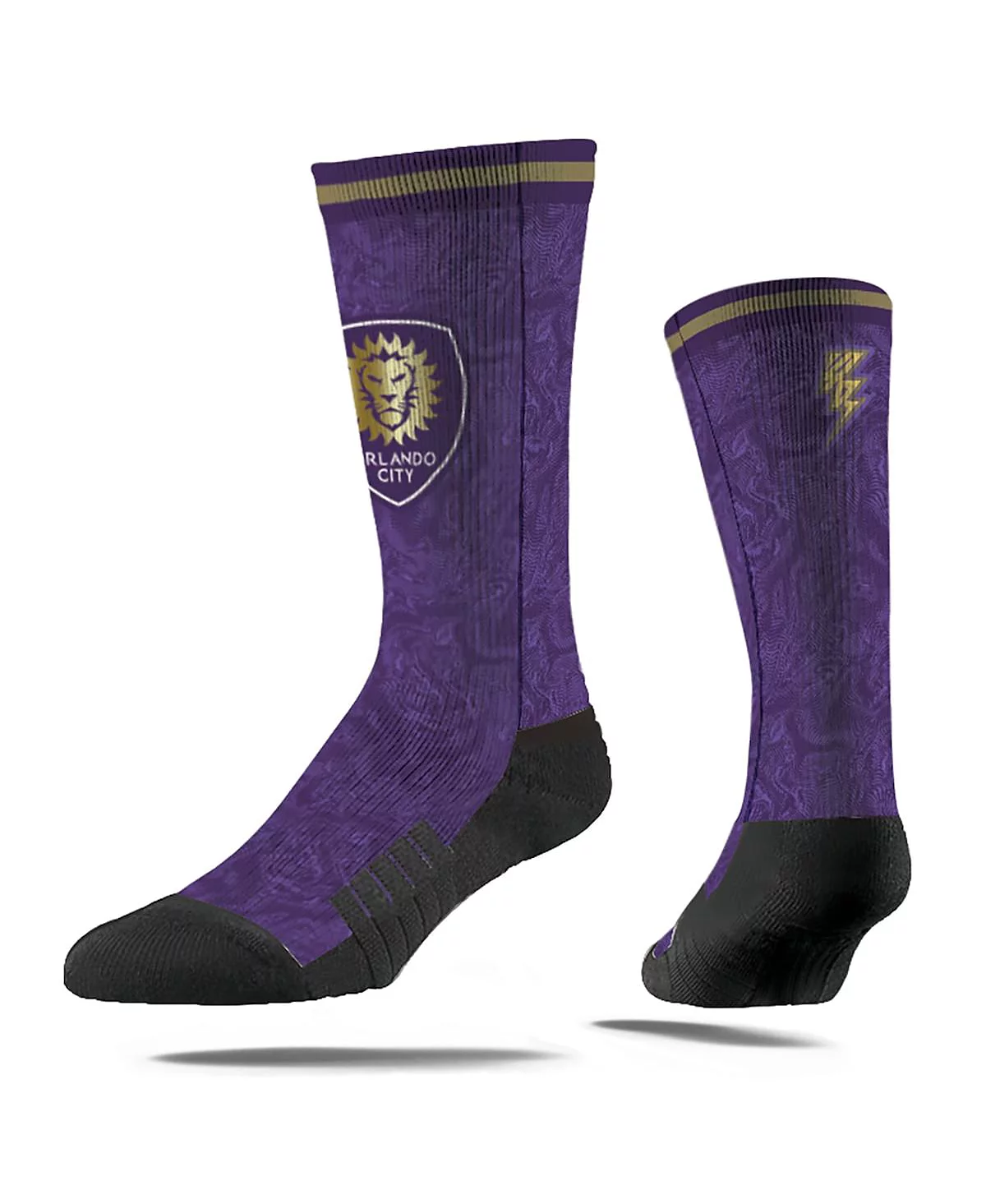 Мужские и женские носки Strideline Orlando City SC 2025 Jersey Hook Premium Crew от Strideline