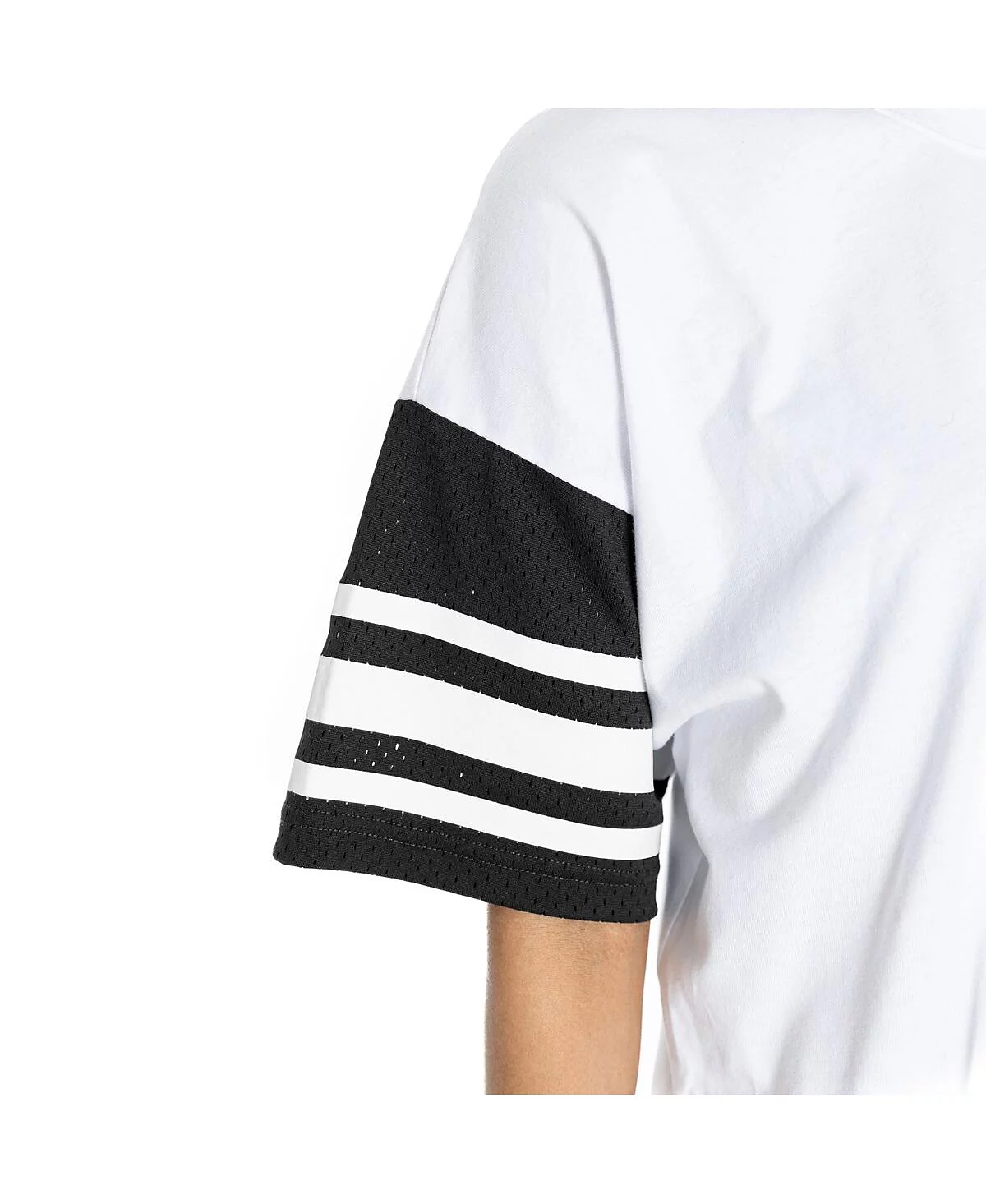 Женская белая футболка Оверсайз Оверсайз Heritage в полоску из контрастной сетки Kansas City Chiefs от Gameday Couture 8590₽