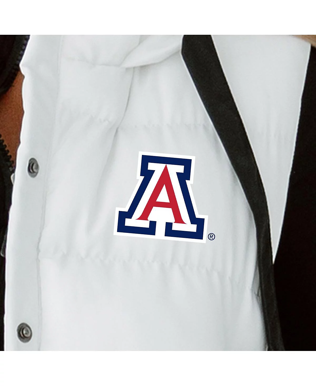 Женская белая модель Arizona Wildcats от Gameday Couture Пуховик с капюшоном и застежкой на пуговицы 15190₽