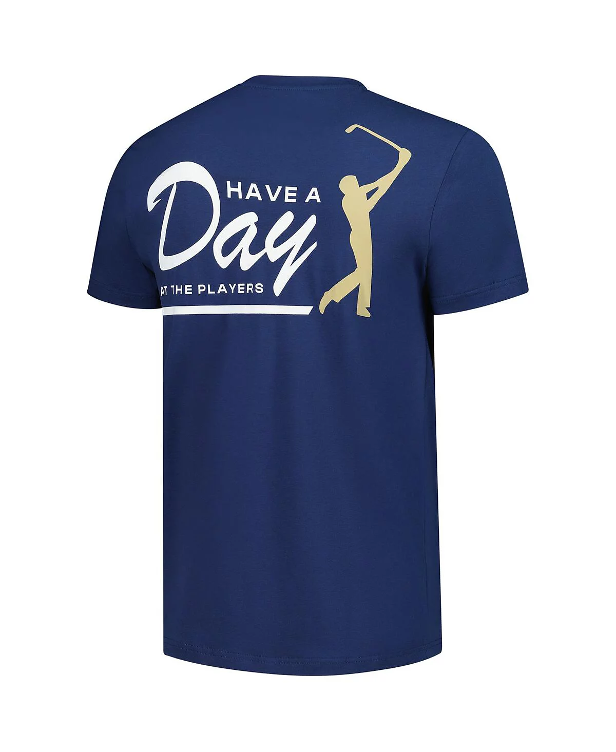 Мужская темно-синяя футболка Breezy Golf для игры в гольф. У ИГРОКОВ есть дневная футболка